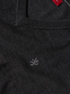 Pullover de lã decote em V|LION OF PORCHES Store