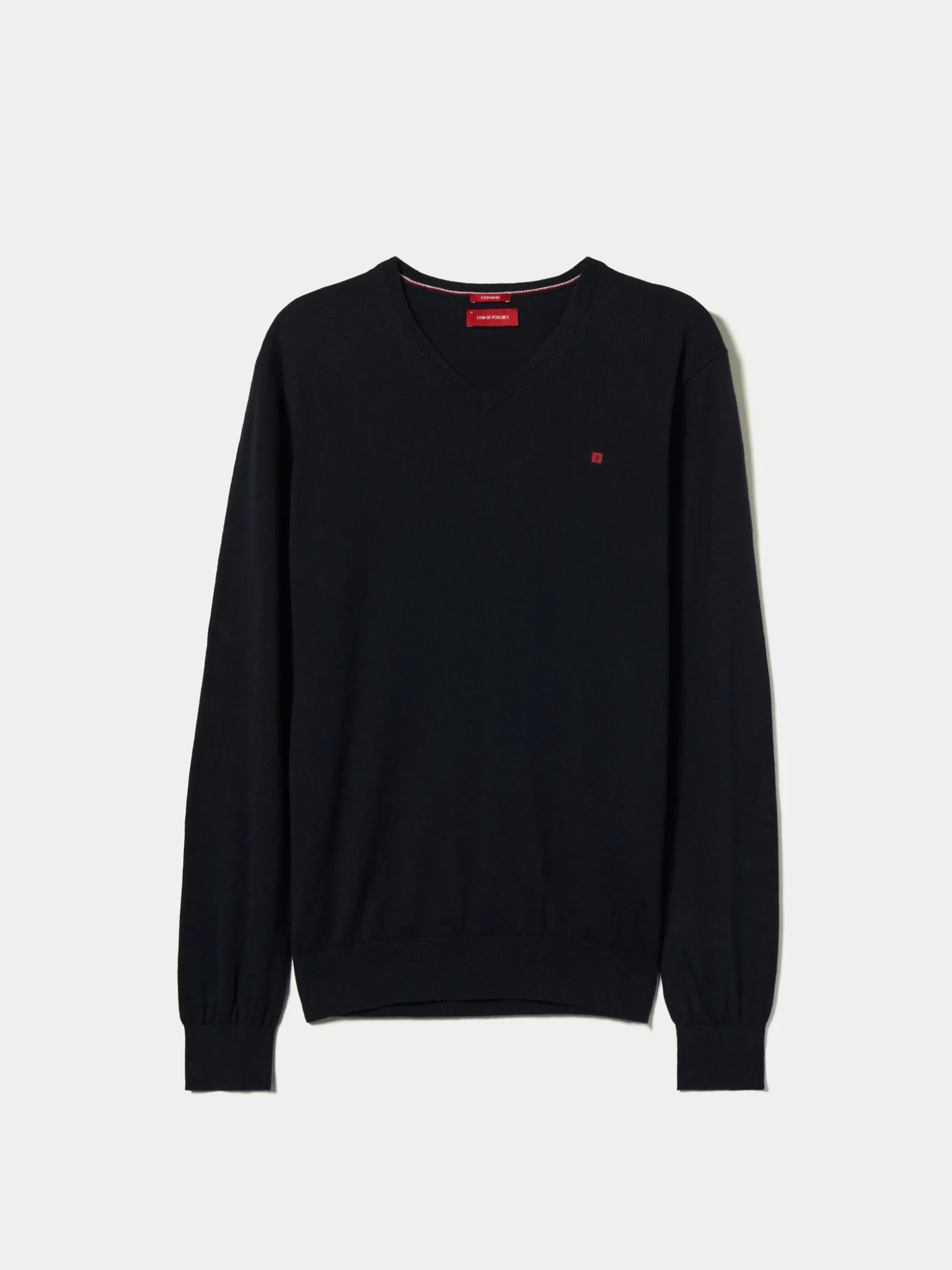 Pullover decote em V de algodão e caxemira|LION OF PORCHES Clearance