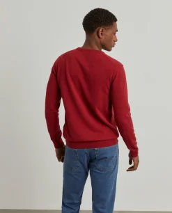 Pullover decote em V mistura de lã|LION OF PORCHES Online
