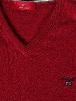 Pullover decote em V mistura de lã|LION OF PORCHES Online