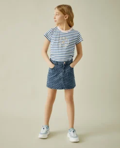 Saia denim com monograma|LION OF PORCHES Hot