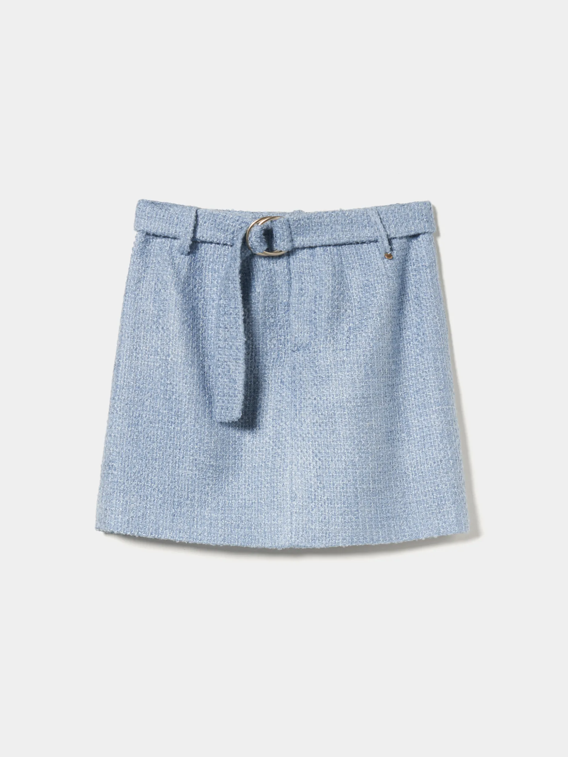 Saia tweed curta com cinto|LION OF PORCHES Flash Sale