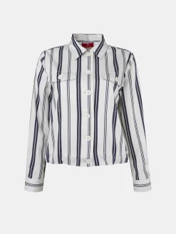 Sobrecamisa com riscas e cintura ajustável|LION OF PORCHES New