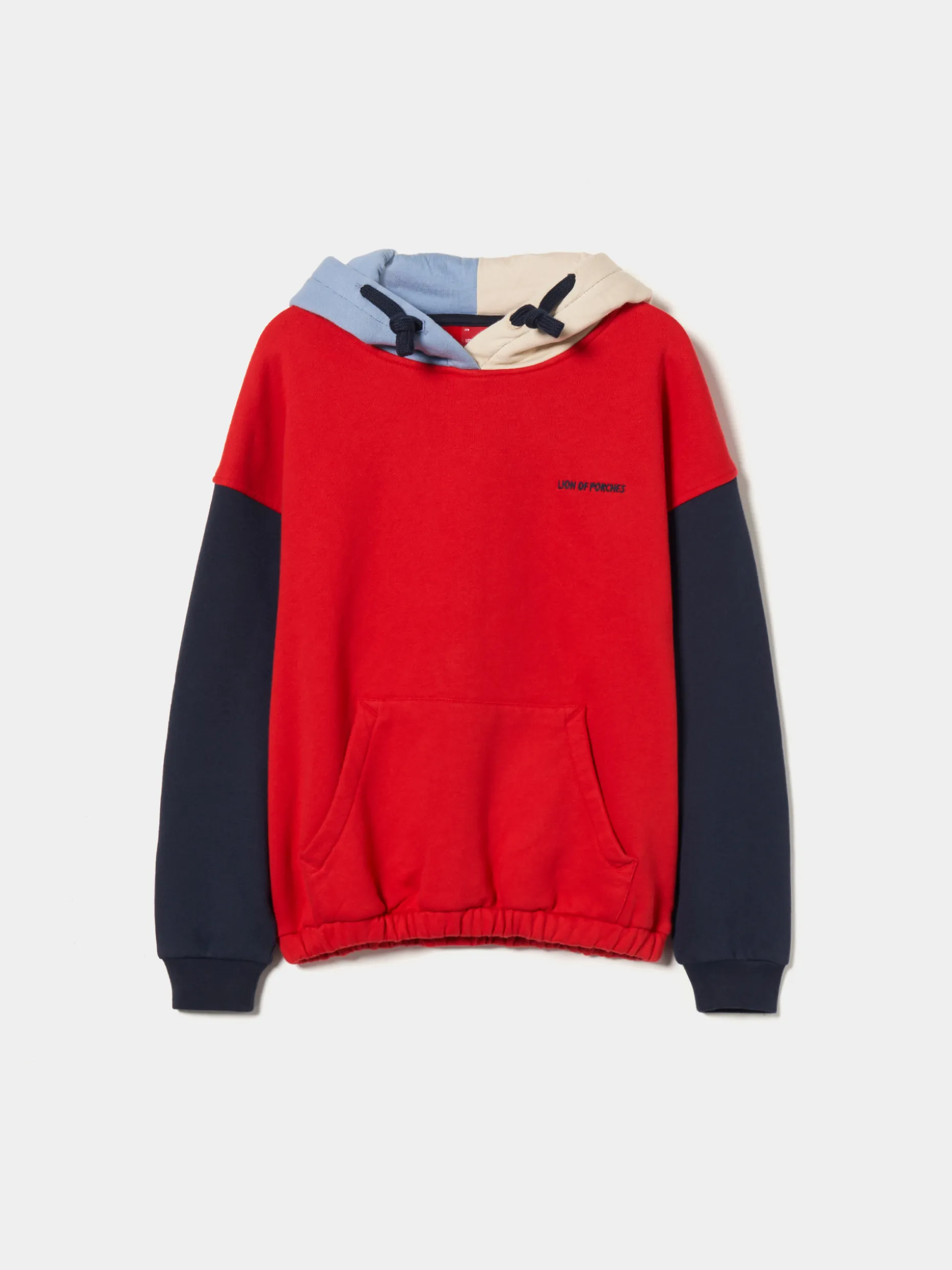 Sweater color block com capuz|LION OF PORCHES Cheap