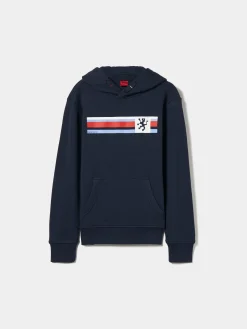 Sweater com capuz e estampado|LION OF PORCHES Best Sale