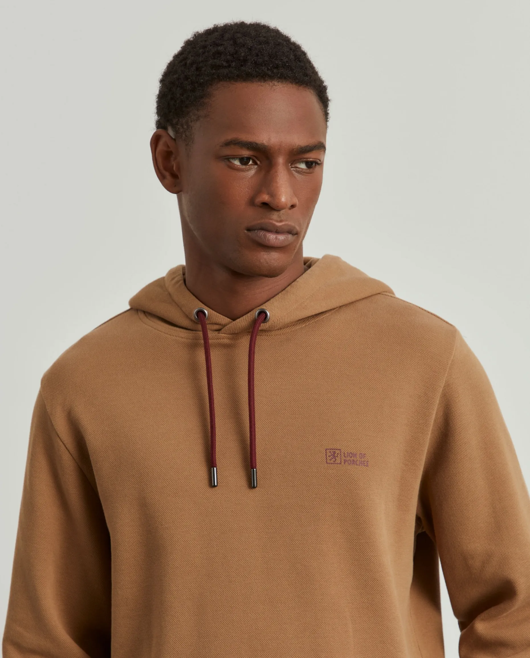 Sweater com capuz em malha piqué|LION OF PORCHES Discount