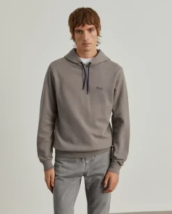 Sweater com capuz em malha piqué|LION OF PORCHES Sale