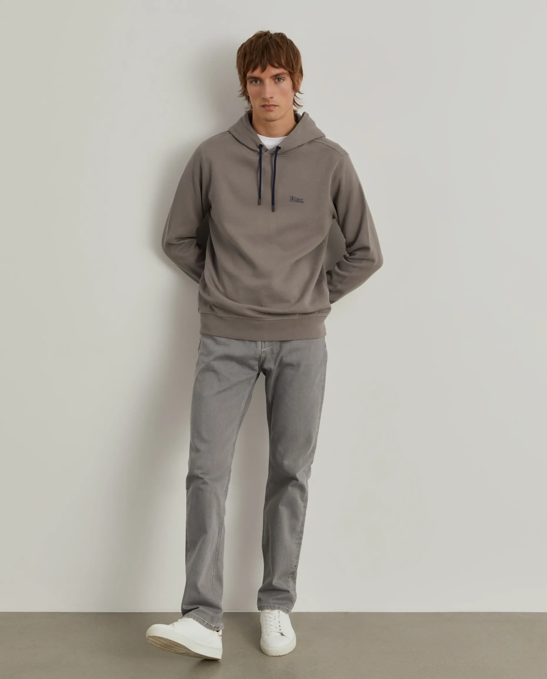 Sweater com capuz em malha piqué|LION OF PORCHES Sale