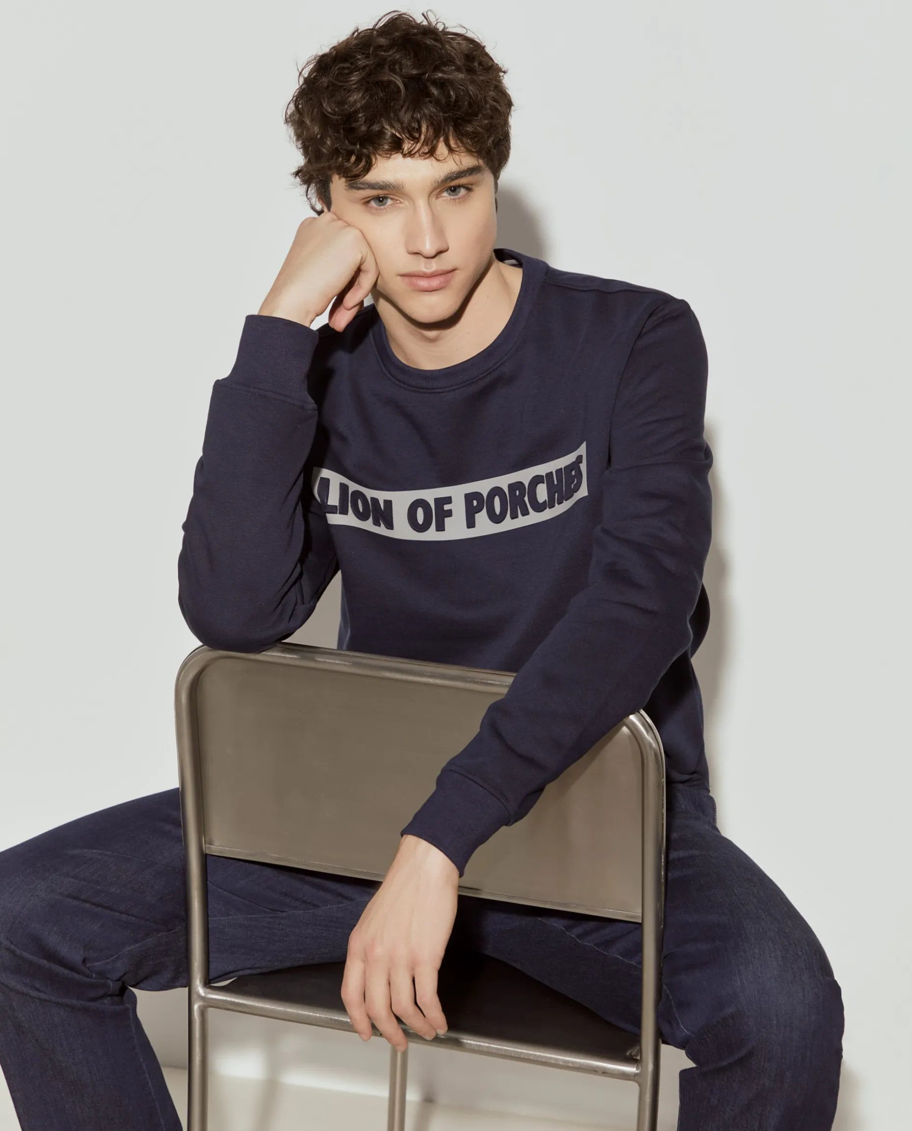 Sweater com estampado e interior polar|LION OF PORCHES Cheap