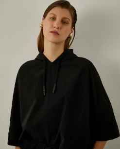 Sweater com manga raglan e capuz ajustável|LION OF PORCHES New