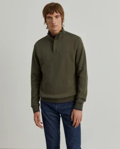 Sweater de algodão com botões e meio fecho|LION OF PORCHES Cheap