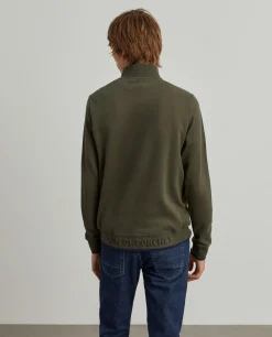 Sweater de algodão com botões e meio fecho|LION OF PORCHES Cheap