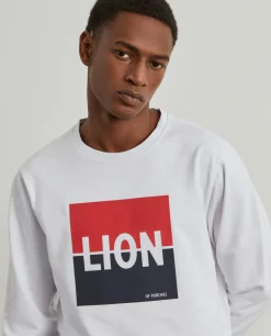 Sweater de algodão com estampado|LION OF PORCHES Flash Sale