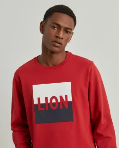 Sweater de algodão com estampado|LION OF PORCHES Flash Sale