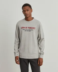 Sweater de algodão com estampado|LION OF PORCHES Outlet