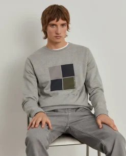 Sweater de algodão com estampado|LION OF PORCHES Fashion