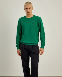 Sweater de gola redonda em algodão|LION OF PORCHES Clearance