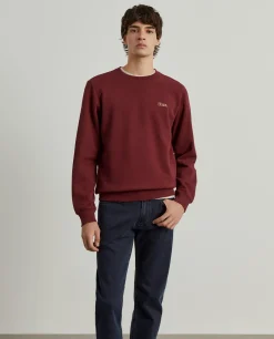 Sweater decote redondo em malha piqué|LION OF PORCHES Store