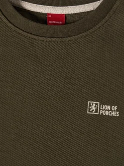 Sweater decote redondo em malha piqué|LION OF PORCHES Store