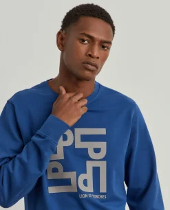 Sweater estampada de algodão|LION OF PORCHES Online