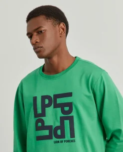 Sweater estampada de algodão|LION OF PORCHES Store