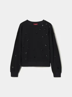 Sweater pormenor lantejoulas|LION OF PORCHES Best Sale
