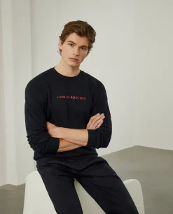 Sweatshirt de algodão com logotipo|LION OF PORCHES Fashion
