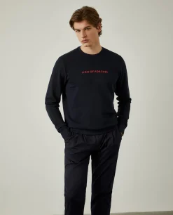 Sweatshirt de algodão com logotipo|LION OF PORCHES Fashion