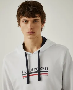 Sweatshirt de algodão com capuz|LION OF PORCHES Shop