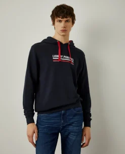 Sweatshirt de algodão com capuz|LION OF PORCHES Outlet