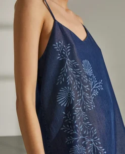 Top para mulher em lyocell com estampado floral e sem mangas|LION OF PORCHES Sale