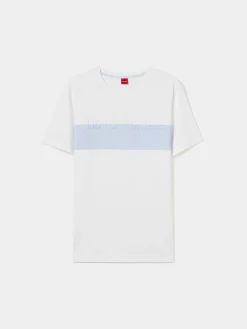 T-shirt 100% algodão com barra em contraste|LION OF PORCHES Store