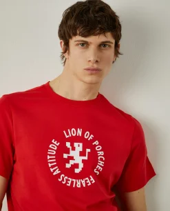 T-shirt 100% algodão com logotipo|LION OF PORCHES Hot