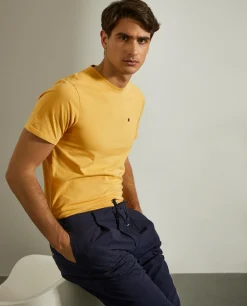 T-shirt básica de algodão|LION OF PORCHES Outlet