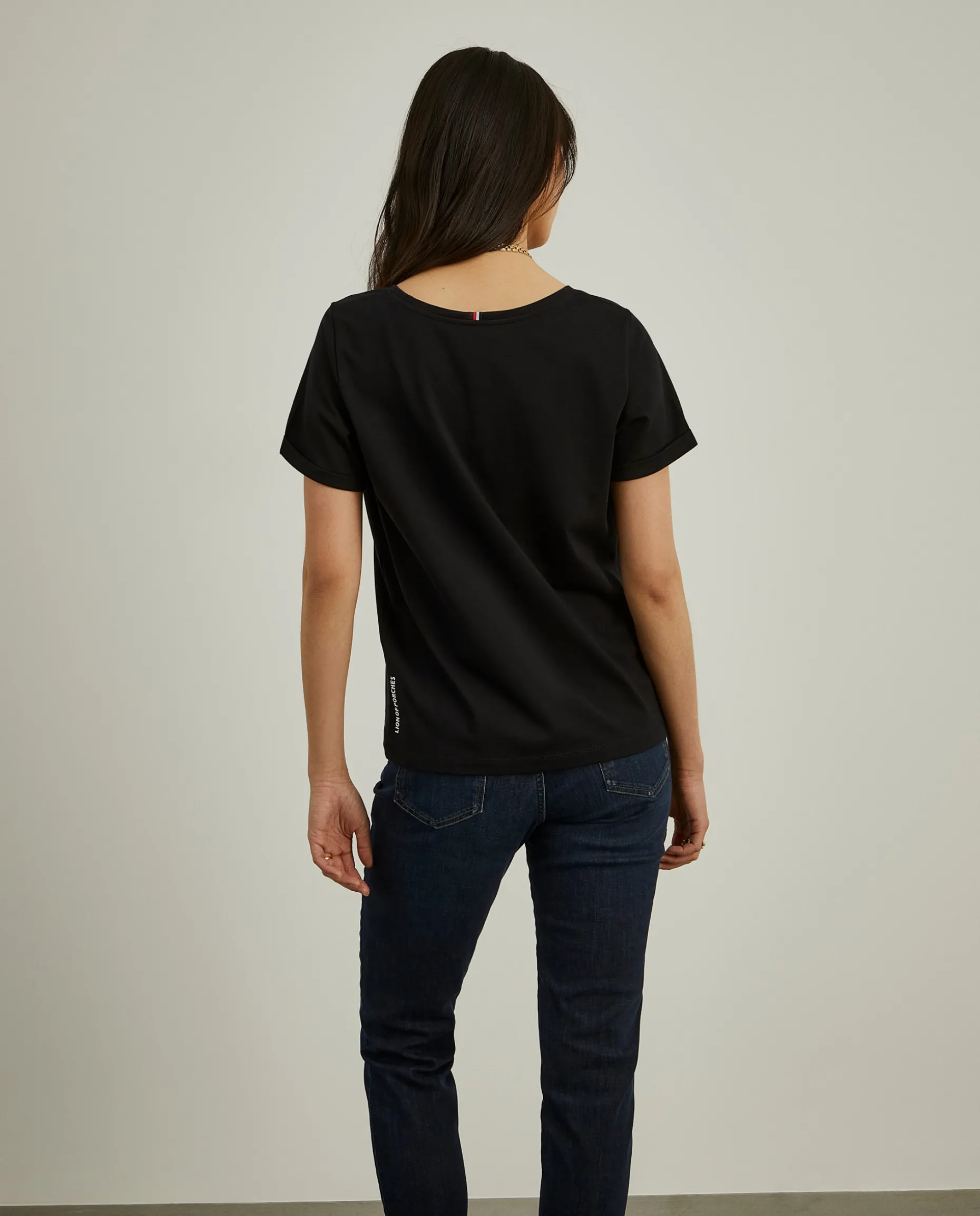 T-shirt básica de algodão|LION OF PORCHES New
