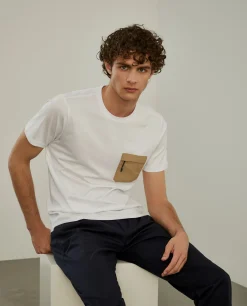 T-shirt com bolso em contraste|LION OF PORCHES Sale