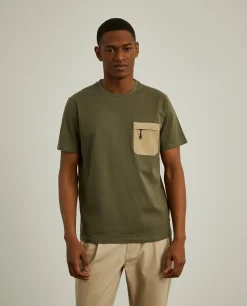 T-shirt com bolso em contraste|LION OF PORCHES Sale