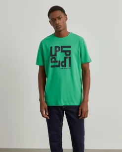 T-shirt com estampado em algodão|LION OF PORCHES Sale
