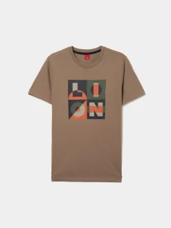 T-shirt de algodão com estampado|LION OF PORCHES Clearance