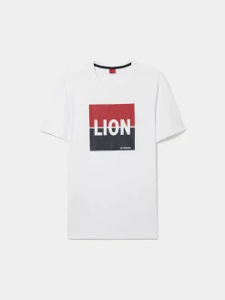 T-shirt de algodão com estampado|LION OF PORCHES Flash Sale