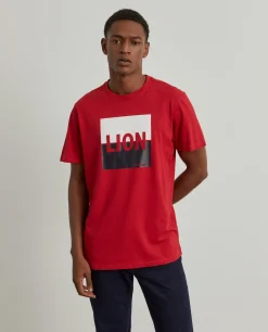 T-shirt de algodão com estampado|LION OF PORCHES Sale