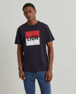 T-shirt de algodão com estampado|LION OF PORCHES Hot