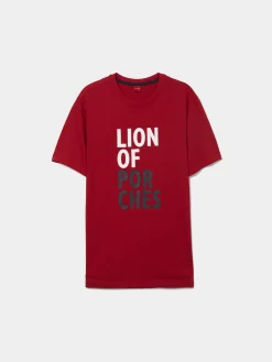 T-shirt de algodão com estampado|LION OF PORCHES New