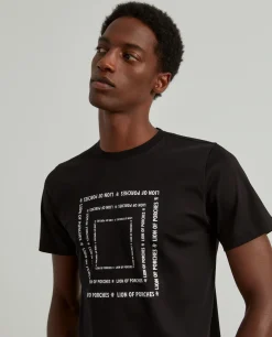T-shirt de algodão com estampado|LION OF PORCHES Store