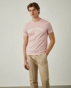T-shirt de algodão com logotipo no peito|LION OF PORCHES Shop
