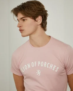 T-shirt de algodão com logotipo no peito|LION OF PORCHES Shop