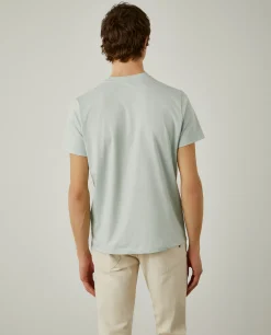 T-shirt de algodão com logotipo no peito|LION OF PORCHES Clearance