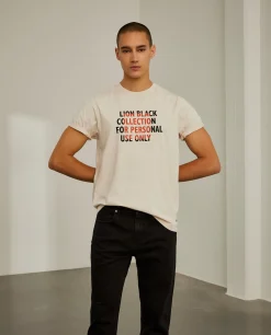 T-shirt de algodão com mensagem|LION OF PORCHES Best Sale