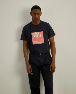 T-shirt de algodão com mensagem|LION OF PORCHES Flash Sale