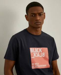 T-shirt de algodão com mensagem|LION OF PORCHES Flash Sale